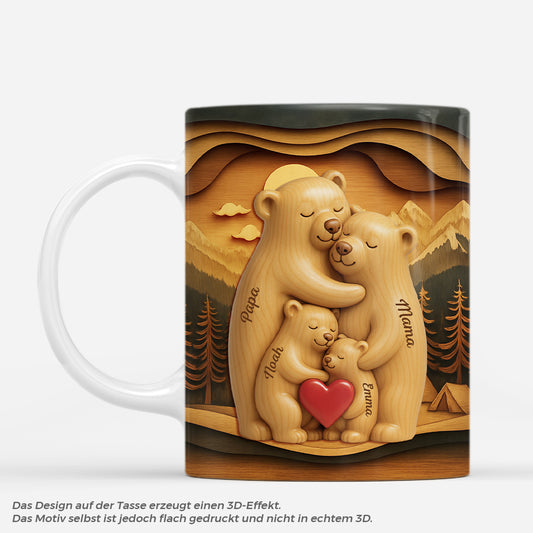 7300MGE1 3d druck effekt familie bar_ im wald personalisierte tasse familie 7300M6VNI