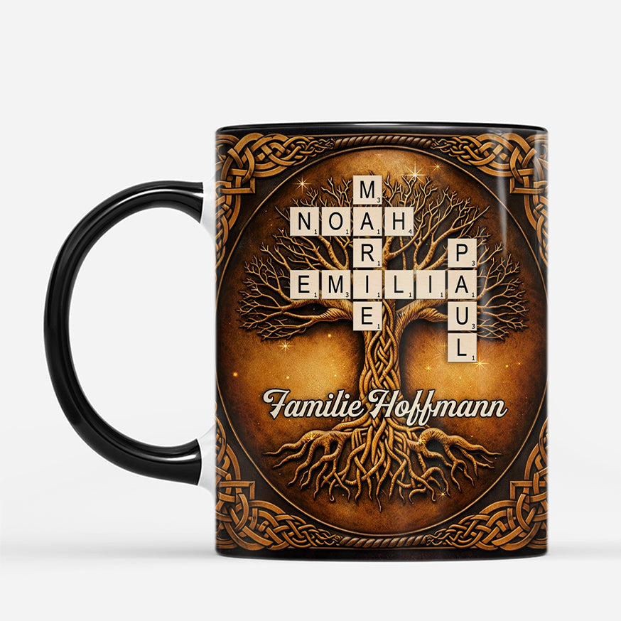 7302MGE2 die familie tasse familienstammbaum kreuzwortratsel personalisiert 7302M6TWI