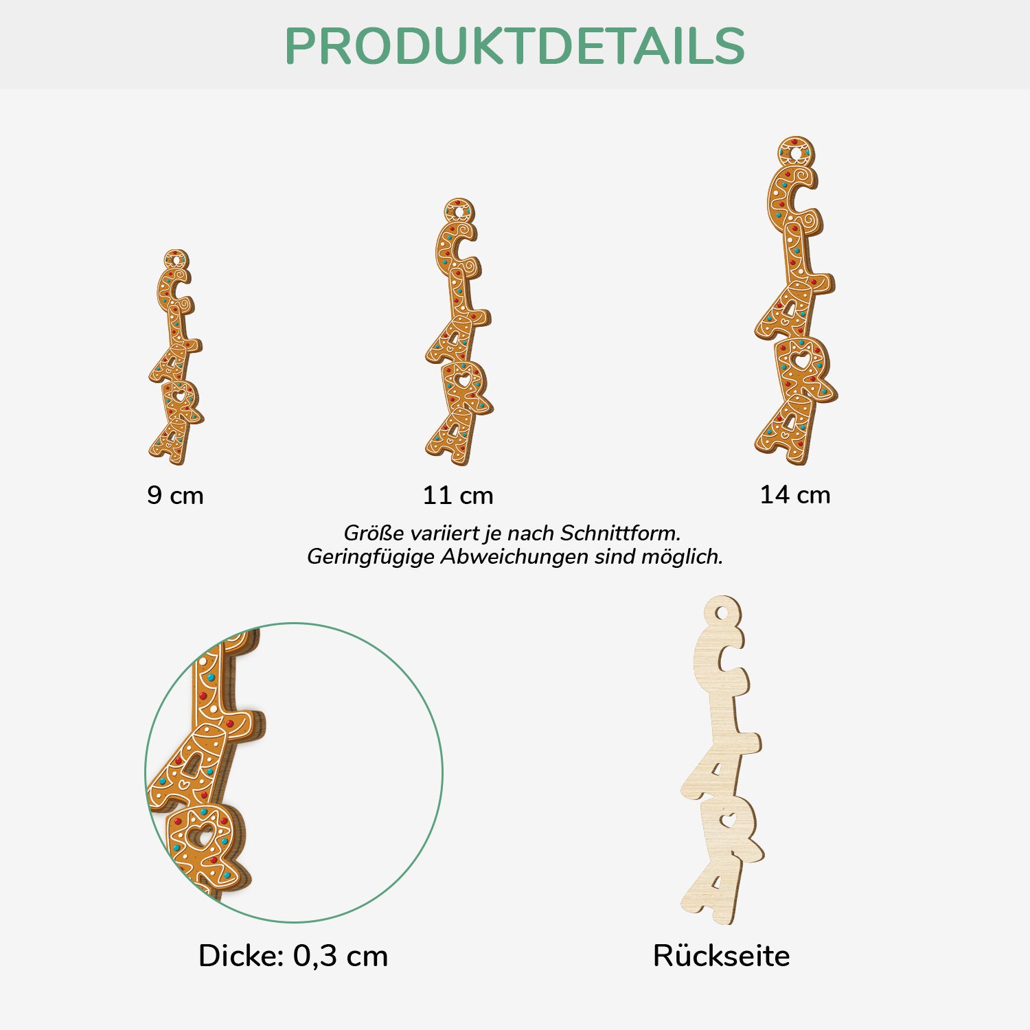7322OGE2 3d druck effekt braune kuchen buchstaben_ personalisierte 1 schicht holz ornamente weihnachten 7322OKV5A