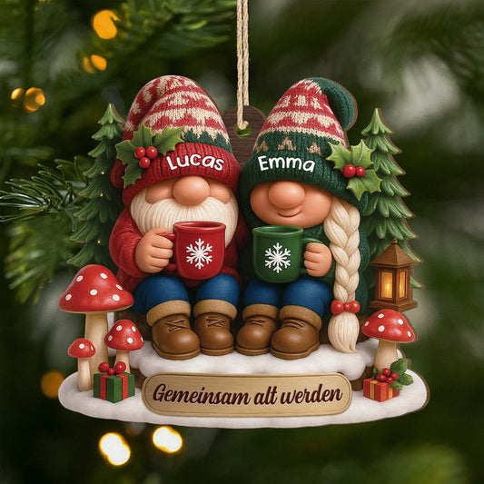 7341OGE1 3d druck effekt gemeinsam alt werden seit personalisierte 1 schicht holz ornamente weihnachten paar wolle 7341O3L5G