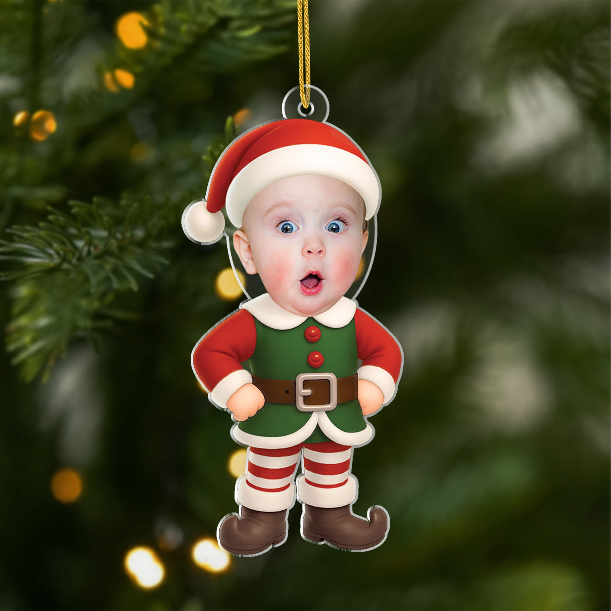 7352OGE1 weihnachtself acryl weihnachtsschmuck personalisiert baby mit gesicht 7352OTV5K