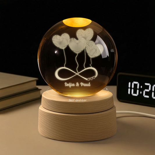 7376LGE1 liebespaar zwei herzen paar 3d kristallkugel personalisiert 7376LKVCG_03461823 c330 4bd0 94c7 aa6b55250e47