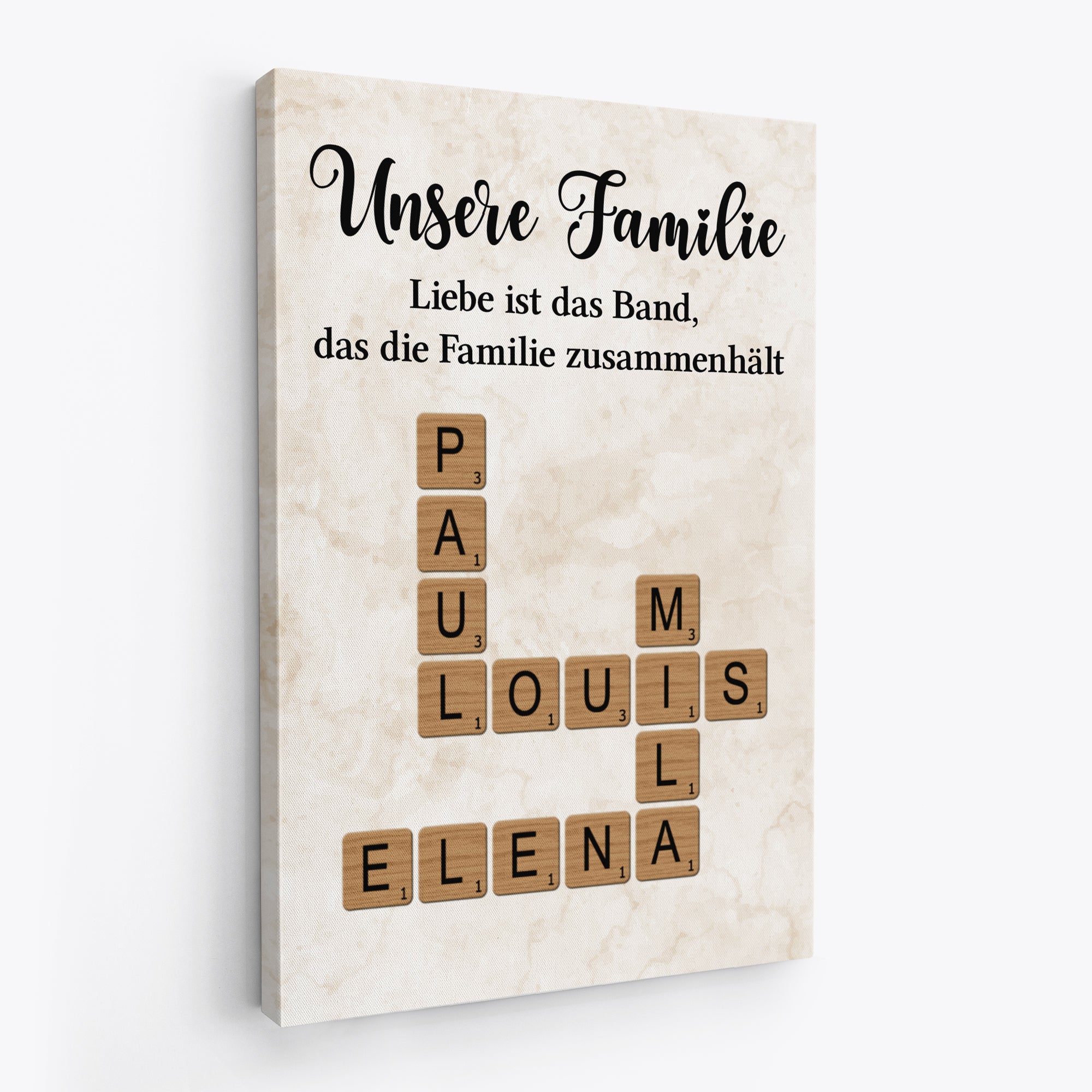 7386CGE2 unsere familie etwas verruckt etwas laut und ganz viel liebe_ personalisierte kreuzwortratsel leinwand 7386C6P5I