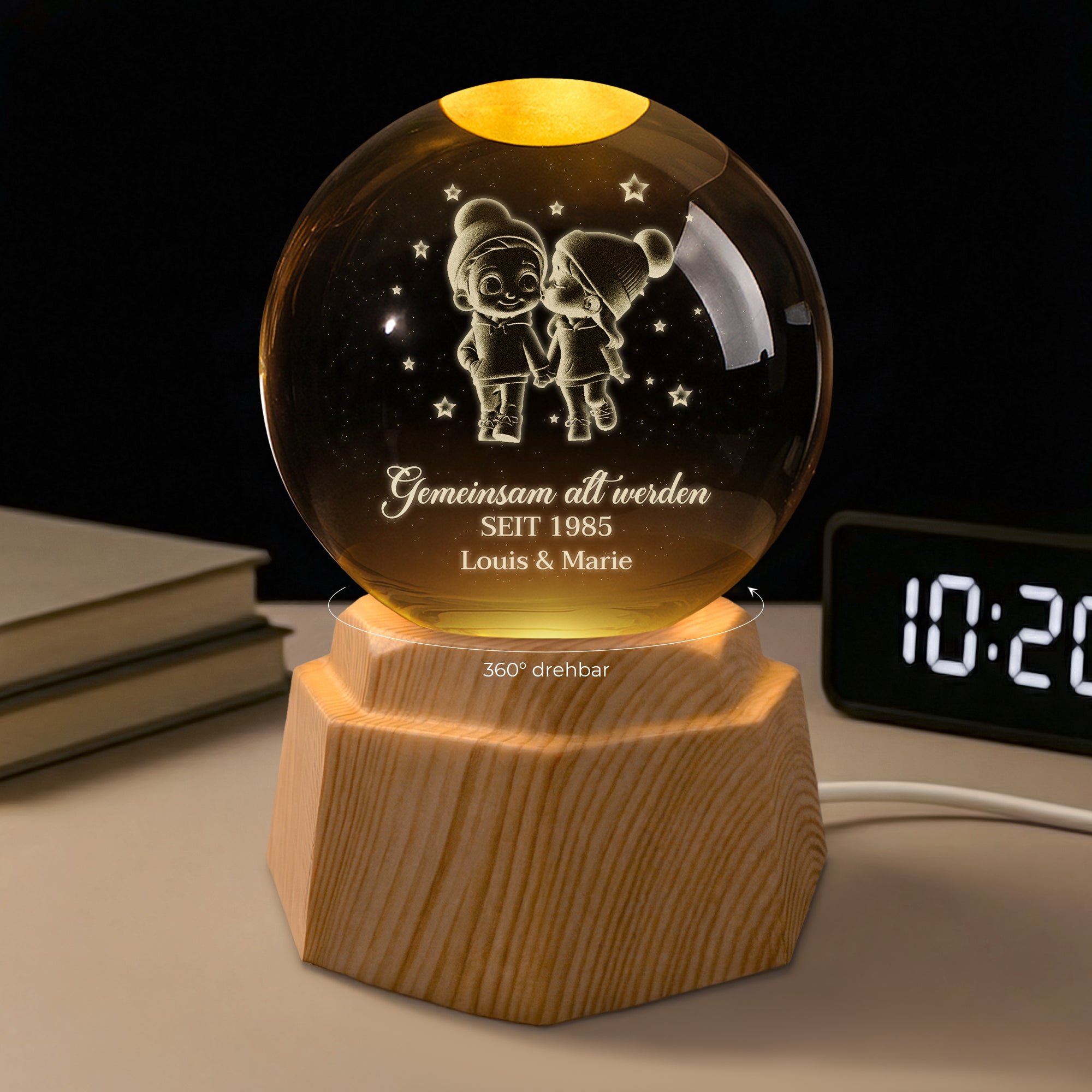 7408LGE2 vom ersten kuss bis zum letzten atemzug paare 3d kristallkugel personalisiert_ 7408L8TNG