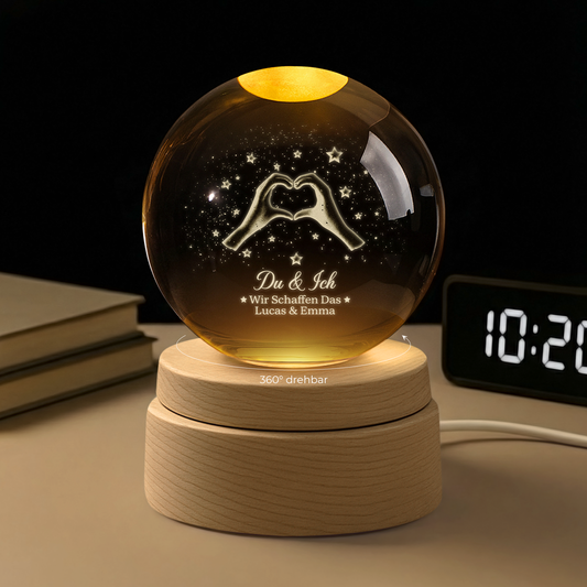 7420LGE1 dankbar fur jeden moment mit dir paar 3d kristallkugel personalisiert 7420LKLMG_3