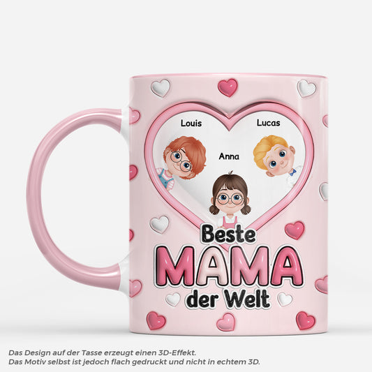 7440MGE1 3d druck effekt beste mama der welt mama papa tasse personalisieren 7440M3PWA
