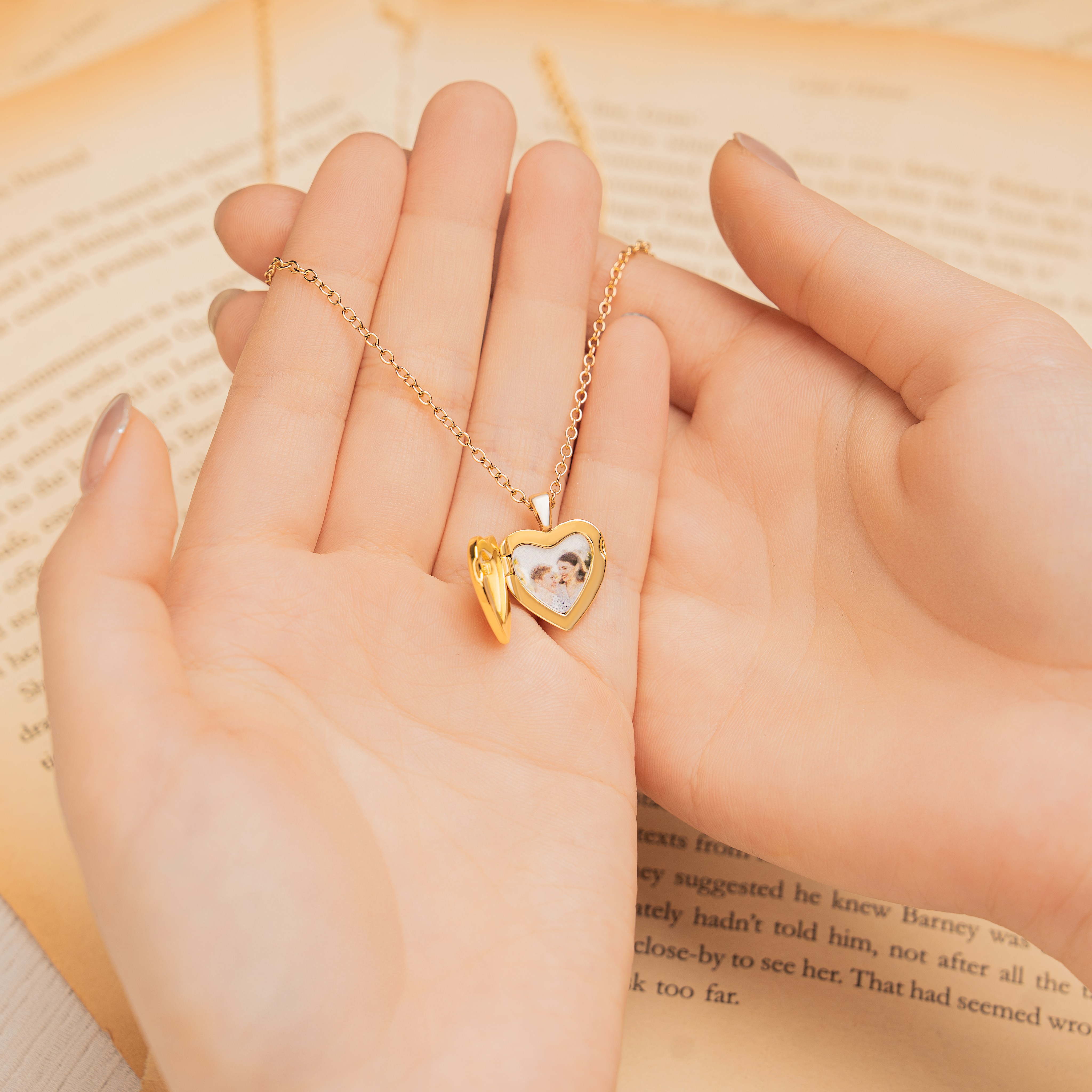 7470JGE2 herzkette mit foto personalisierte halskette damen_ manner 7470J0P5A