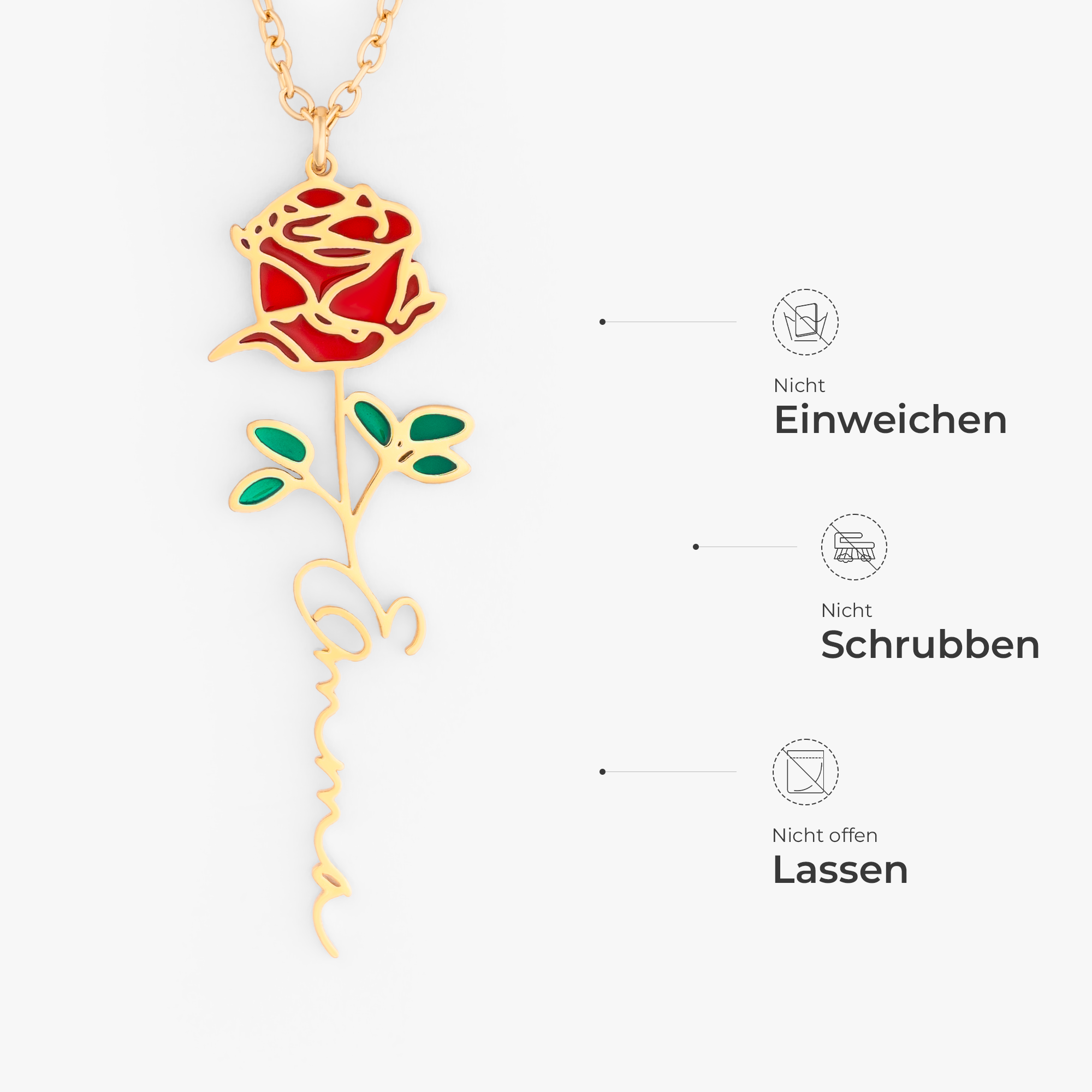 7478JGE5 kette mit blume personalisierte halskette damen_ manner 7478J0V5A