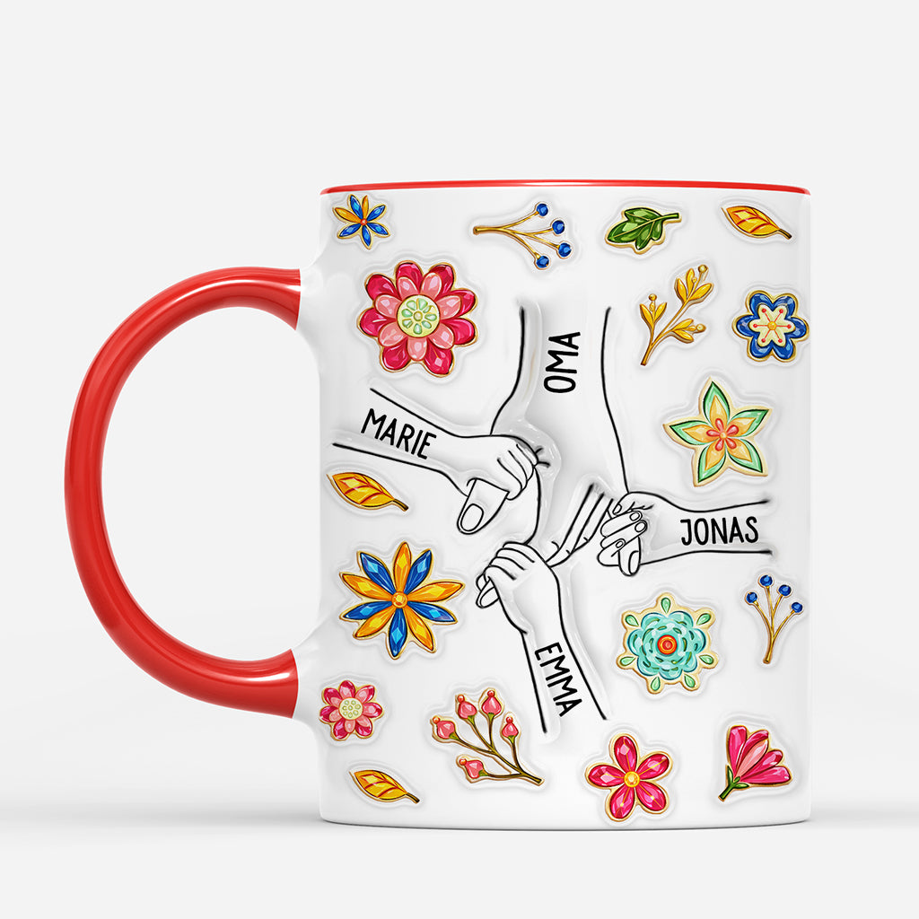 7486MGE2 3d druck effekt hand in hand mama oma tasse personalisiert kristall 7486M6PNA