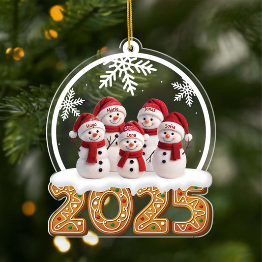7499OGE1 3d druck effekt schneemann lebkuchen acryl weihnachtsschmuck personalisiert familie 7499OTL5I