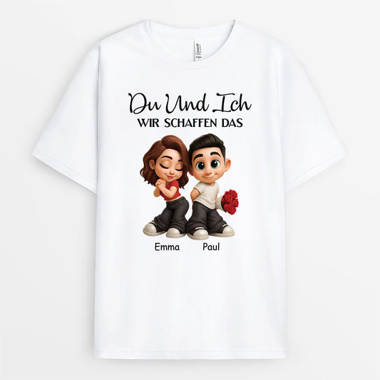 7509AGE1 du ich wir schaffen alles partner t shirt personalisiert 7509AKV5G