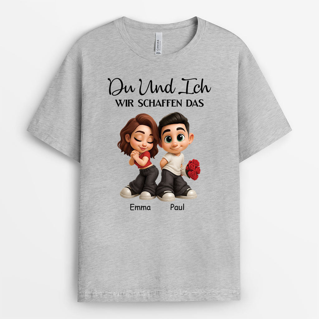 7509AGE2 du ich wir schaffen alles partner t shirt personalisiert 7509AKV5G