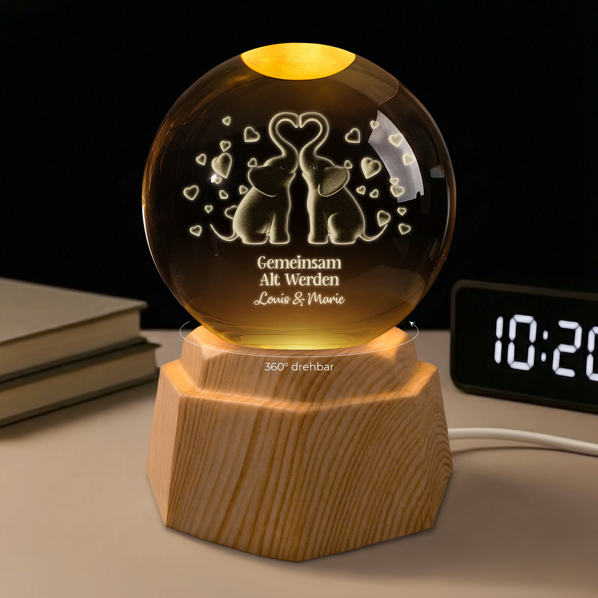 7532LGE1 vom ersten kuss bis zum letzten atemzug 3d kristallkugel personalisiert_ elefantenpaare 7532LTLNG_2