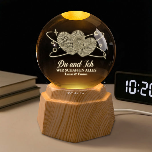 7552LGE2 du und ich wir schaffen alles 3d kristallkugel personalisiert paar doppelherz 7552L3QMG_f35abf3b 2776 4fbf 91a8 bdc044ce1e59