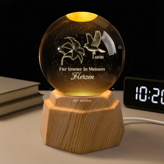 7555LGE1 ich bin immer bei dir 3d kristallkugel personalisiert zur erinnerung 7555L3LMA_2