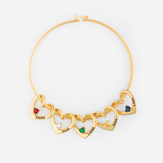 7565JGE1 herz mit geburtstein_ personalisiertes armband herren_ und damen 7565J0K5A