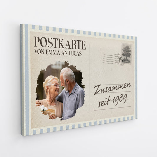 7567CGE2 postkarten liebesspruche personalisierte leinwand paar 7567CCVZG