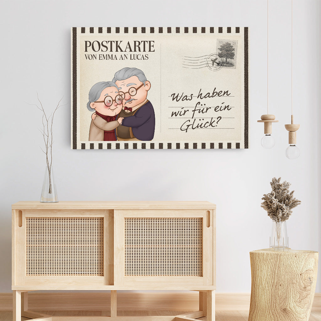 7567CGE3 postkarten liebesspruche personalisierte leinwand paar 7567CCVZG