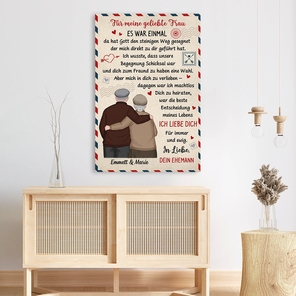 7568CGE3 ich wusste dass unsere begegnung schicksal war personalisierte leinwand paar mit foto 7568CSPAG