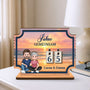 7582QGE1 monate voller gluck personalisierte holz zahler plakette paar 7582Q8VMG_1