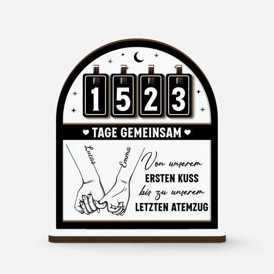 7587QGE1 vom ersten kuss bis zum letzten atemzug tageszahler kalender personalisiert paar 7587QTVWG