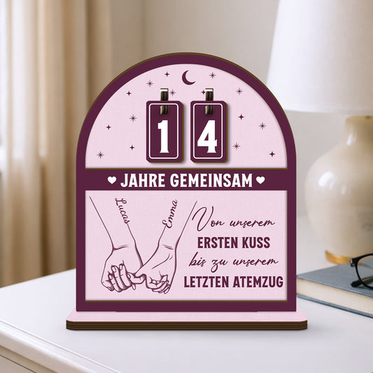 7587QGE2 vom ersten kuss bis zum letzten atemzug tageszahler kalender personalisiert paar 7587QTVWG