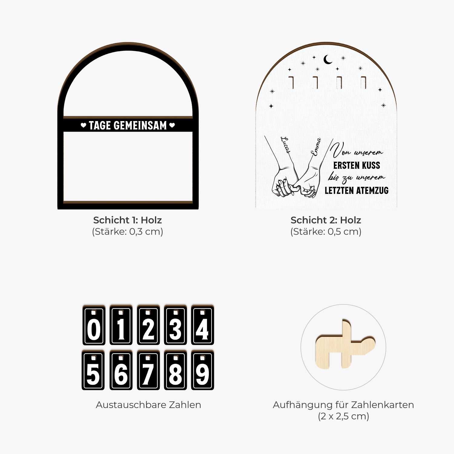 7587QGE4 vom ersten kuss bis zum letzten atemzug tageszahler kalender personalisiert paar 7587QTVWG