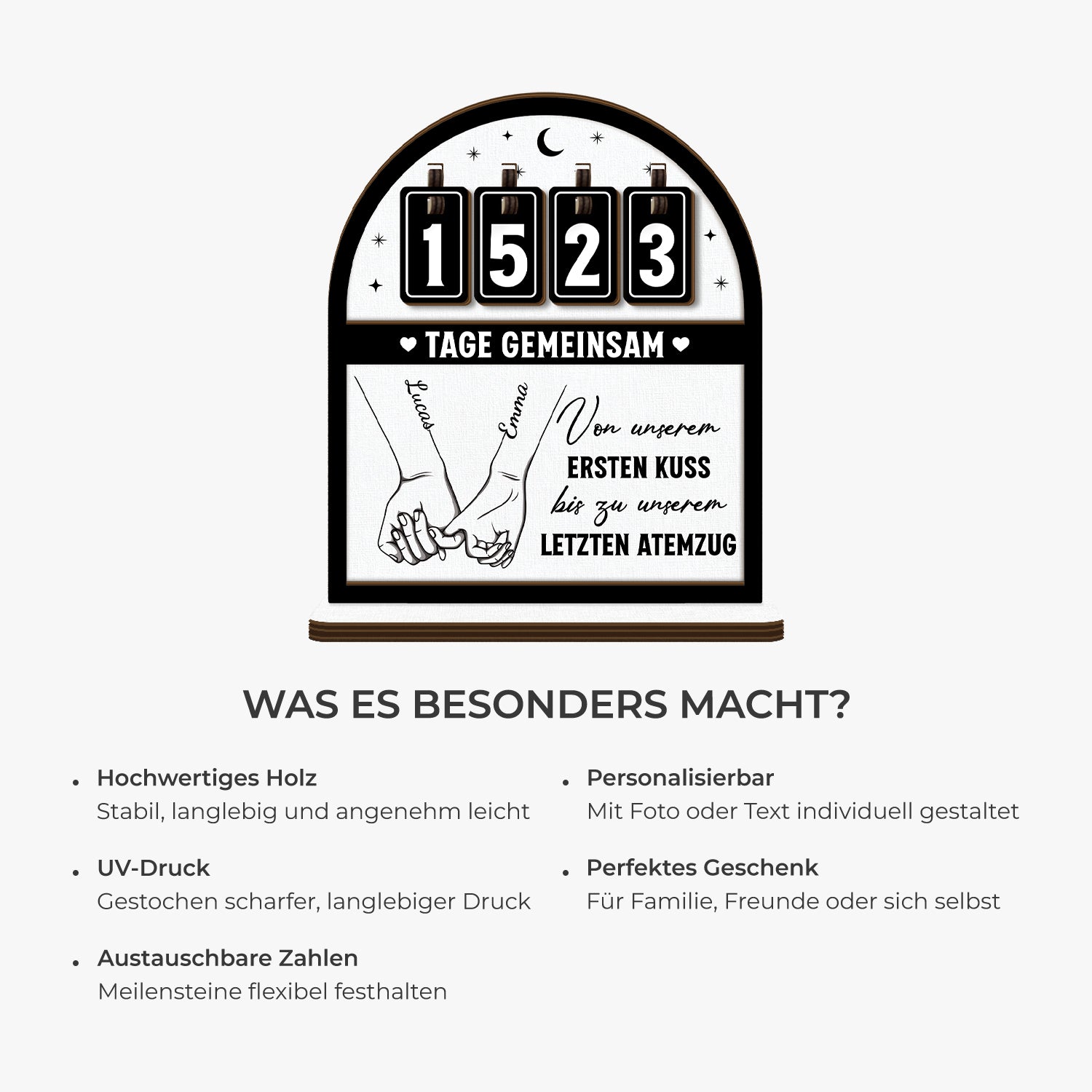 7587QGE5 vom ersten kuss bis zum letzten atemzug tageszahler kalender personalisiert paar 7587QTVWG