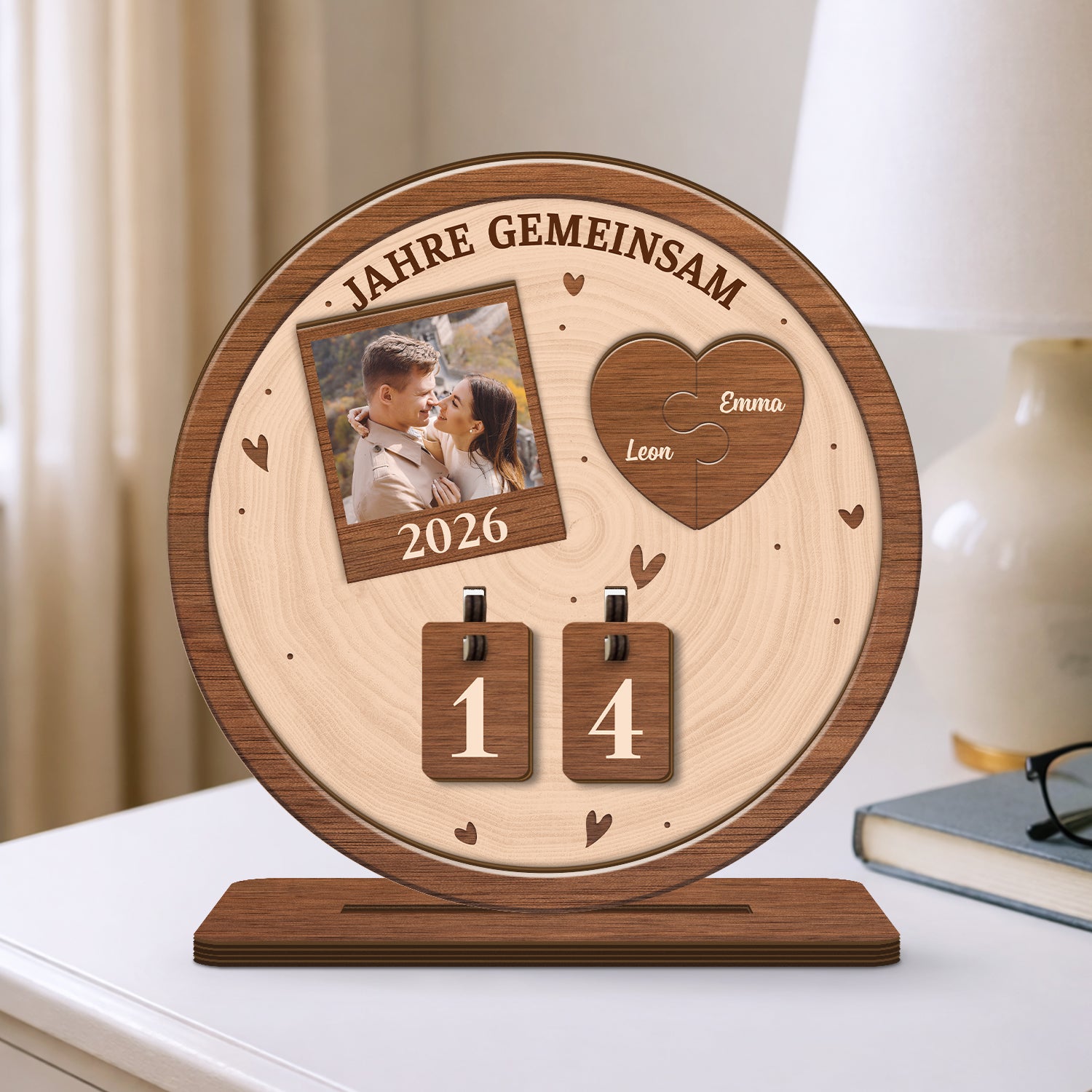 7588QGE2 tage voller liebe tageszahler kalender personalisiert paar foto 7588QTVNG