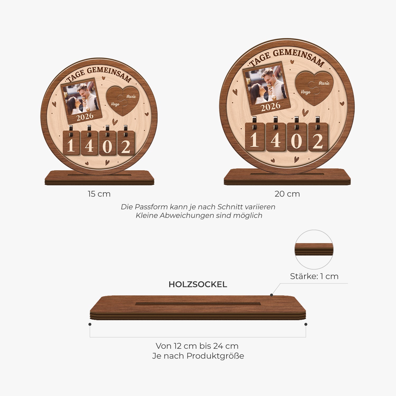 7588QGE3 tage voller liebe tageszahler kalender personalisiert paar foto 7588QTVNG