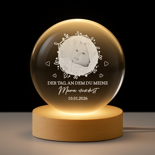 7633LGE1 der tag an dem du meine mama wurdest_ kristallkugel personalisiert foto mama papa 7633LCT5A_cef180ba aa99 4603 913e e294d1d4e463
