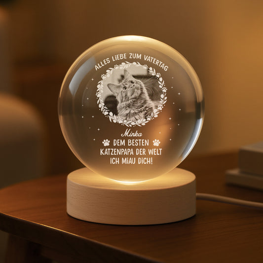 7653LGE2 beste hundemama happy muttertag personalisierte hunde geschenke  kristallkugel foto 7653lcl5c