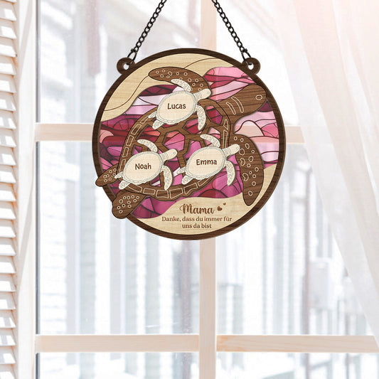 7672UGE2 oma danke dass du immer fur uns da bist personalisiertes geschenk  acryl sonnenfanger omamama schildkrote 7672uspza
