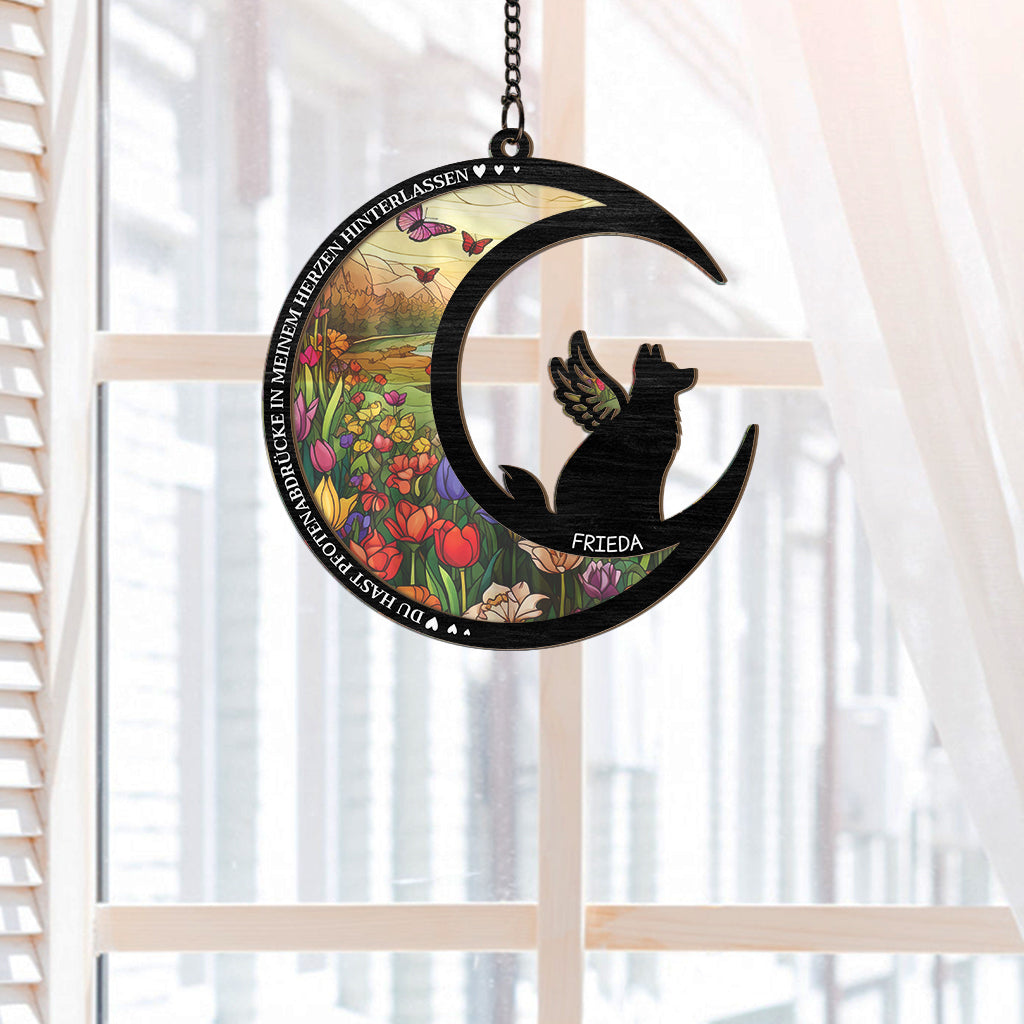 7677UGE2 deine flugel waren bereit mein herz war es nicht personalisierte trauergeschenke  acryl sonnenfanger haustiere 7677uspni