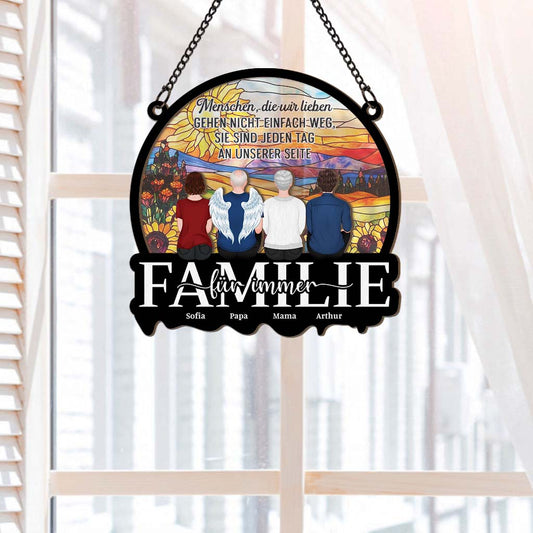 7682UGE2 familie fur immer personalisierte trauergeschenke  acryl sonnenfanger papamama 7682ustai