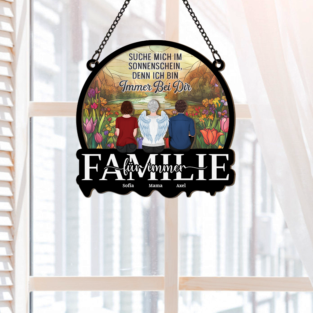 7682UGE2 menschen die wir lieben gehen niemals ganz fort personalisierte trauergeschenke  acryl sonnenfanger familie papamama 7682ustai