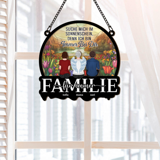 7682UGE2 menschen die wir lieben gehen niemals ganz fort personalisierte trauergeschenke  acryl sonnenfanger familie papamama 7682ustai