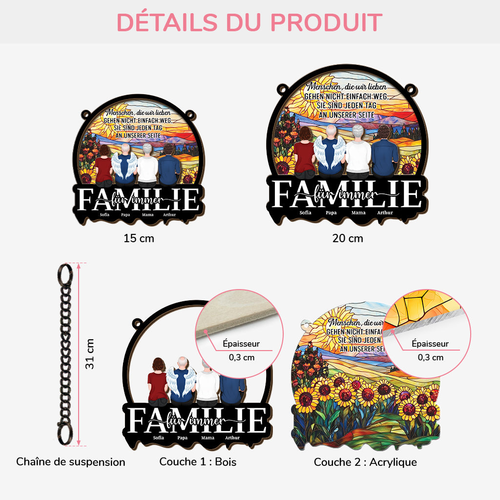 7682UGE3 menschen die wir lieben gehen niemals ganz fort personalisierte trauergeschenke  acryl sonnenfanger familie papamama 7682ustai