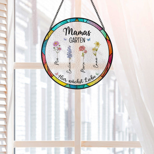 7686UGE2 omas garten hier wachst liebe personalisiertes geschenk garten_  buntglas sonnenfanger omamama 7686ucq5a