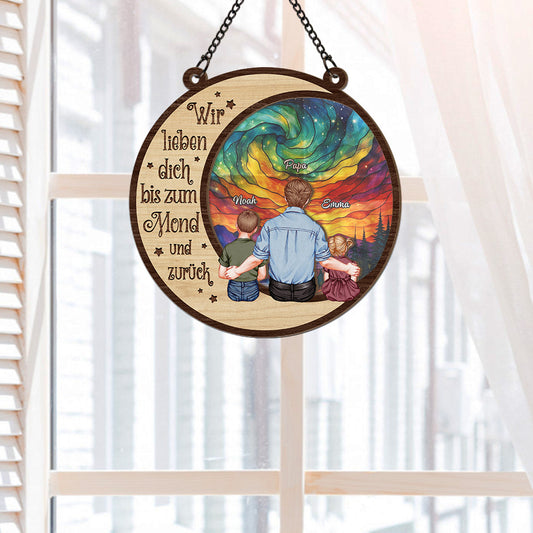 7689UGE2 ich liebe dich bis zum mond und zuruck personalisierte geschenke familie  acryl sonnenfanger papamama 7689usqzi