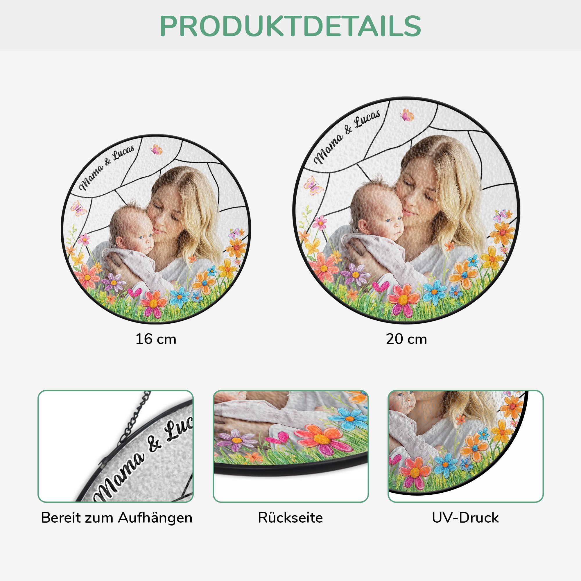 7700UGE1 mama  kinder blumen buntglas sonnenfanger personalisiert foto mamaoma 7700u6vaa_3