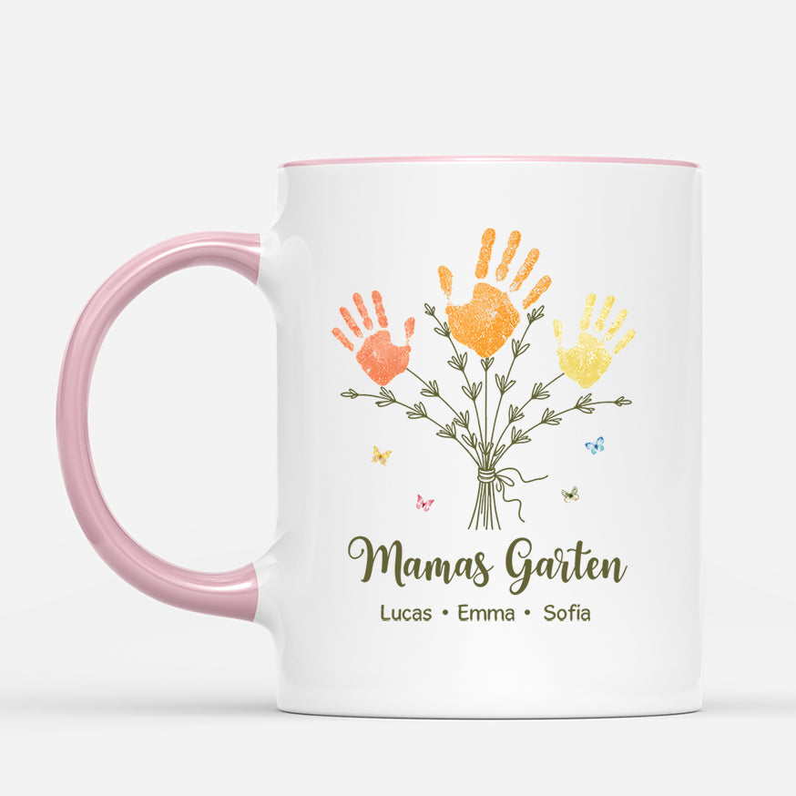 7719MGE2 omas garten oma  mama tasse personalisieren handabdruck lineart 7719m8lca