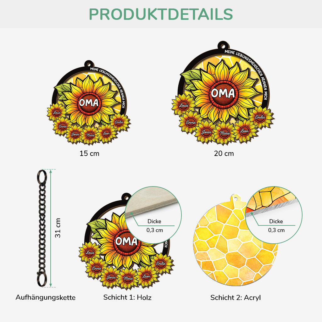 7728UGE3 meine lieblingsmenschen nennen mich oma personalisiertes geschenk  acryl sonnenfanger mamaoma 7728uspna