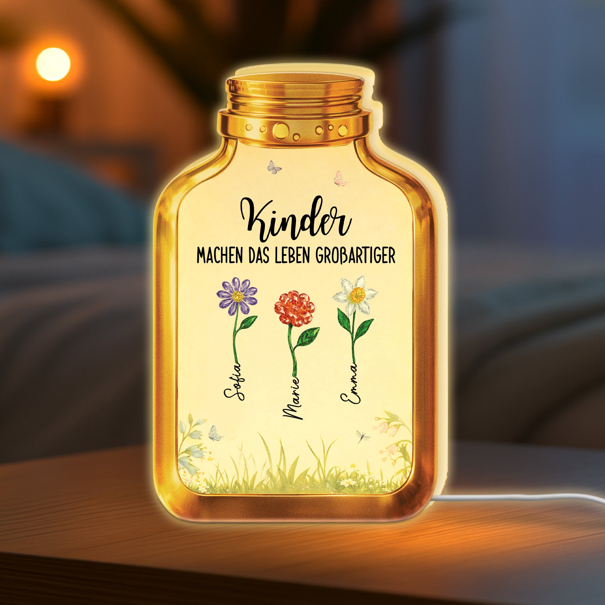 7734LGE2 enkelkinder machen das leben grossartiger personalisiertes geschenk  lightbox mamaoma blumen 7734l8qaa