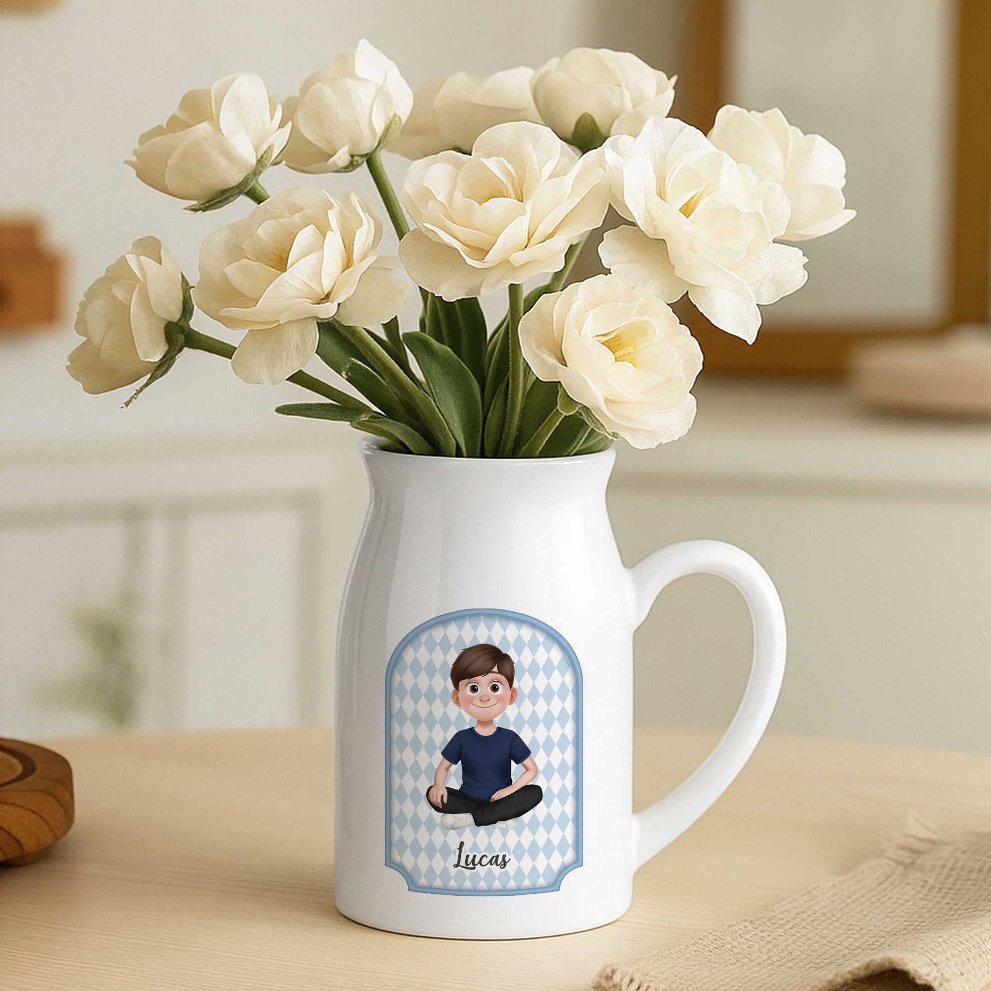 7736OGE1 name  blumen pastell hintergrund keramik vase personalisiert_ frauen  manner 7736o3vwa_2