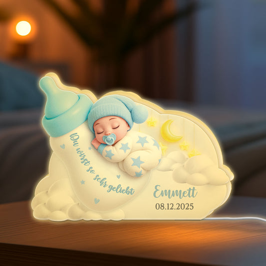 7751LGE1 3d druck effekt du wirst so sehr geliebt personalisierte lightbox mamababy 7751lsvaa_3
