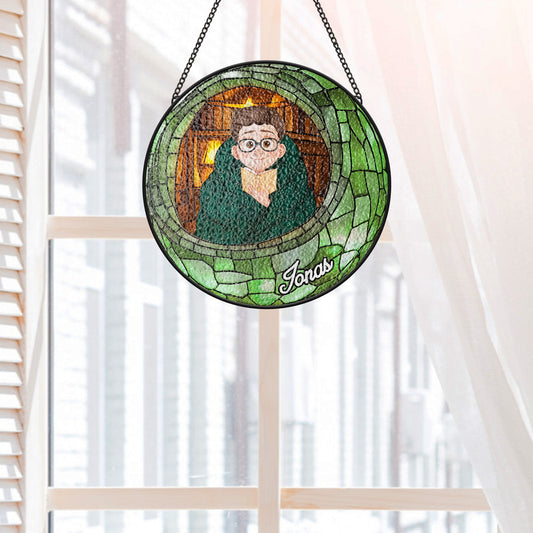 7754UGE2 bucherwurm personalisierte geschenke fur leseratten_ frauen  manner  buntglas sonnenfanger 7754uclna