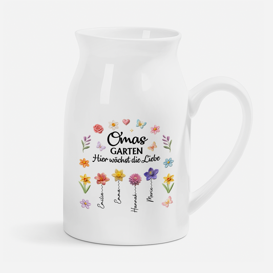7761OGE1 omas garten hier wachst die liebe personalisiertes geschenk  keramik vase omamama 7761o6twa