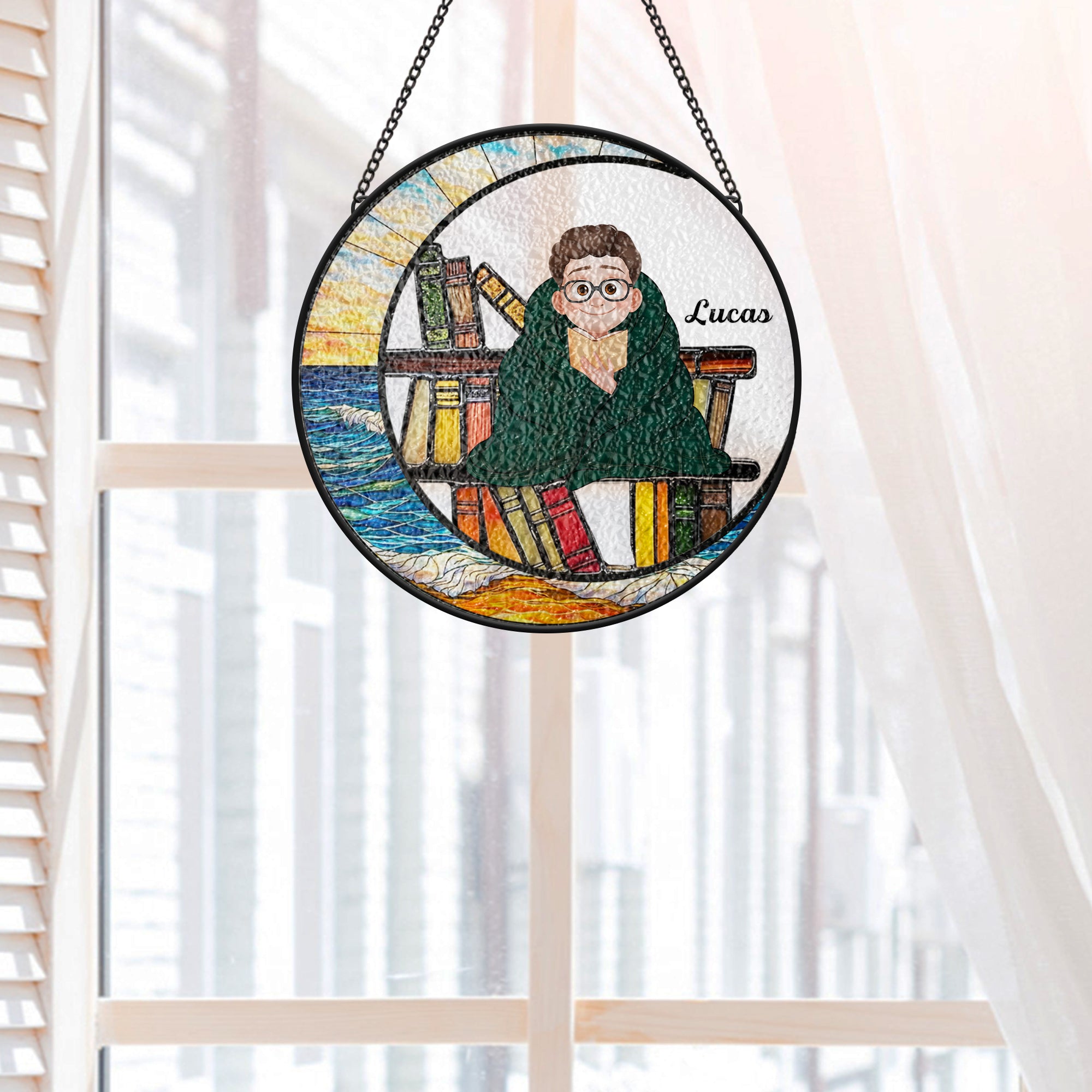 7766UGE2 bucherwurm personalisierte geschenke fur leseratten_ manner  frauen  buntglas sonnenfanger 7766u6pca