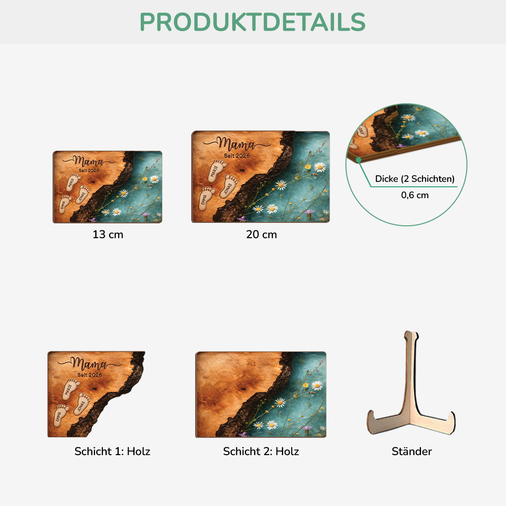 7768QGE3 oma seit blumen holzaufsteller personalisiert omaopa harz 7768q6rnb